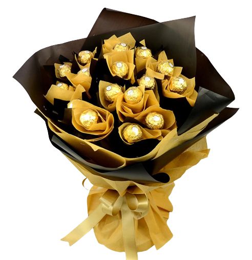 16 Ferrero Rocher Chocolate in Bouquet