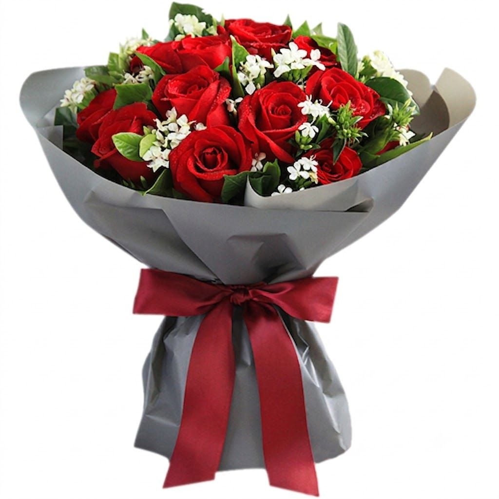 Beautiful 12 Red Roses Bouquet