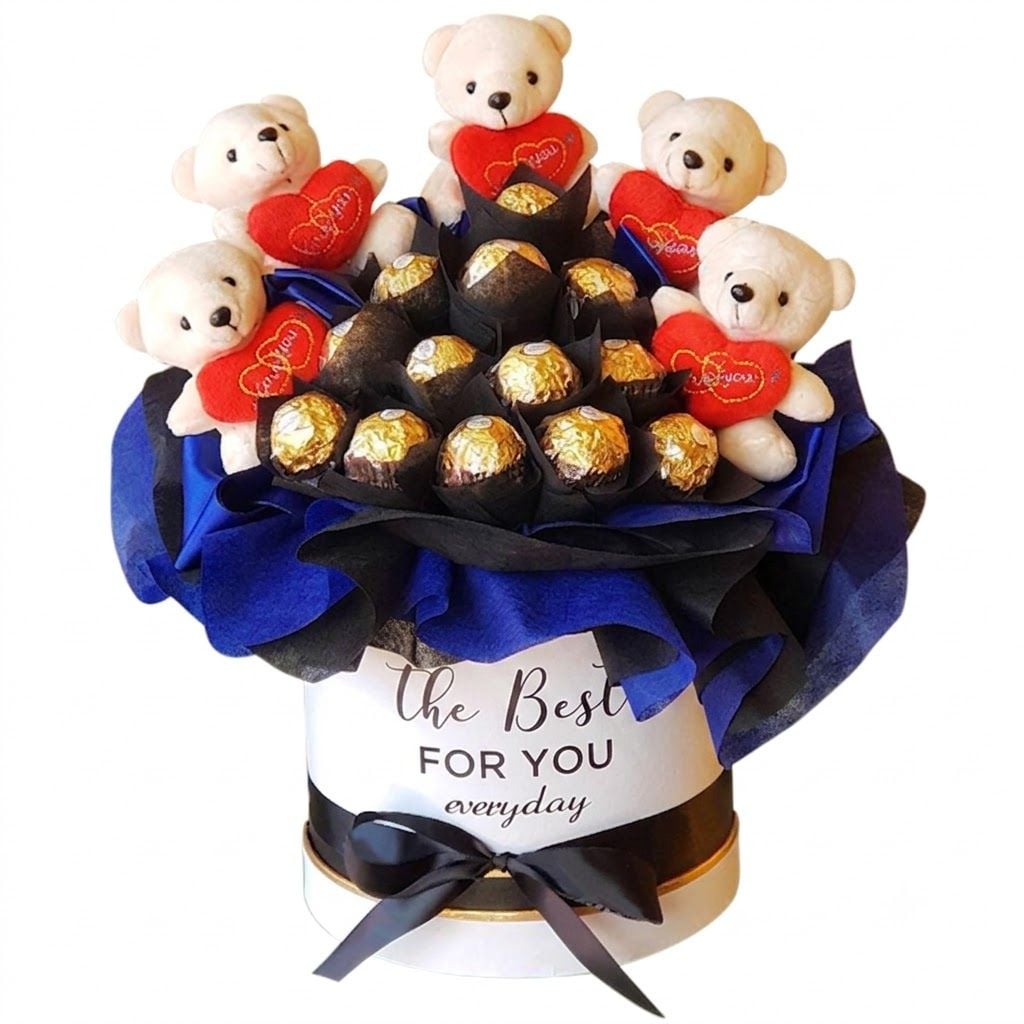 5 Mini Bear and 12pcs. Ferrero in a Box