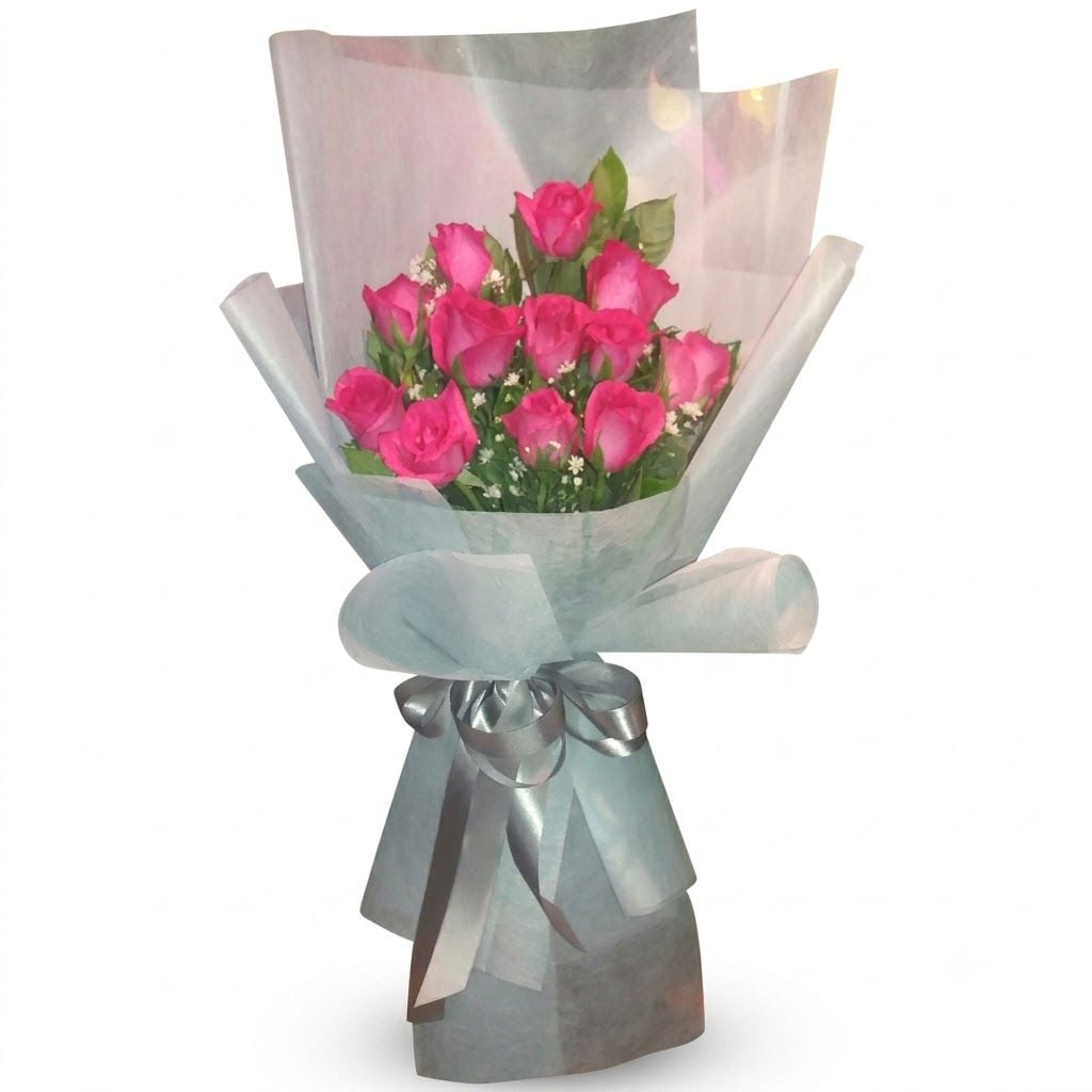 Bouquet of 1 Dozen Pink Roses