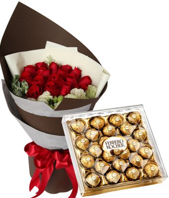 12 Peach Roses,Cadbury Dairy Milk 4 Varieties#10