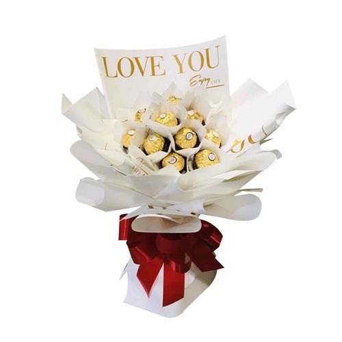 1 Dozen Ferrero Rocher Chocolate in Bouquet