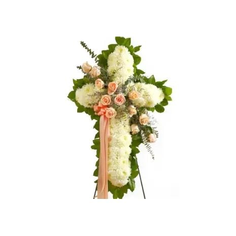 Soft-Colored Cross Standing Spray#14