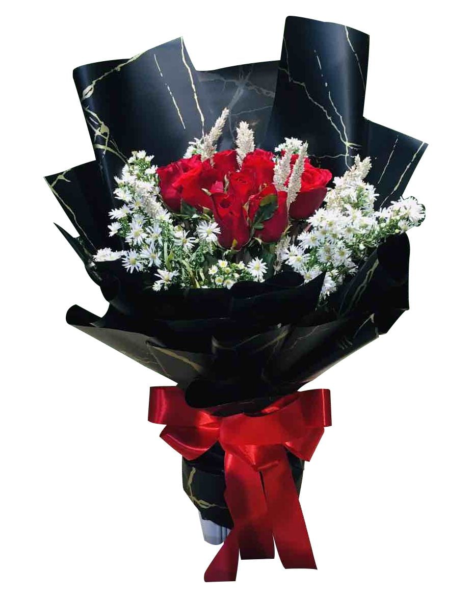 A Dozen Red Rose Bouquet
