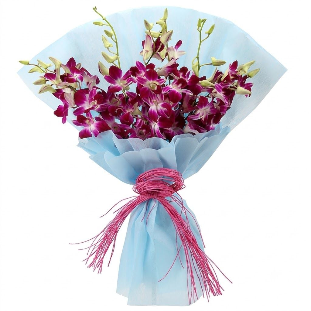 Elegant Purple Orchids Bouquet
