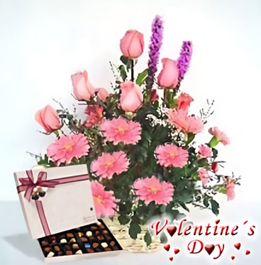 Stand by Me (6 Roses + 3 Gerbera Daisies + Chocolates)