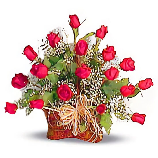 Premium Florist Basket (18 Roses)