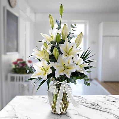 Lilium Passion (4 Lily Stems)