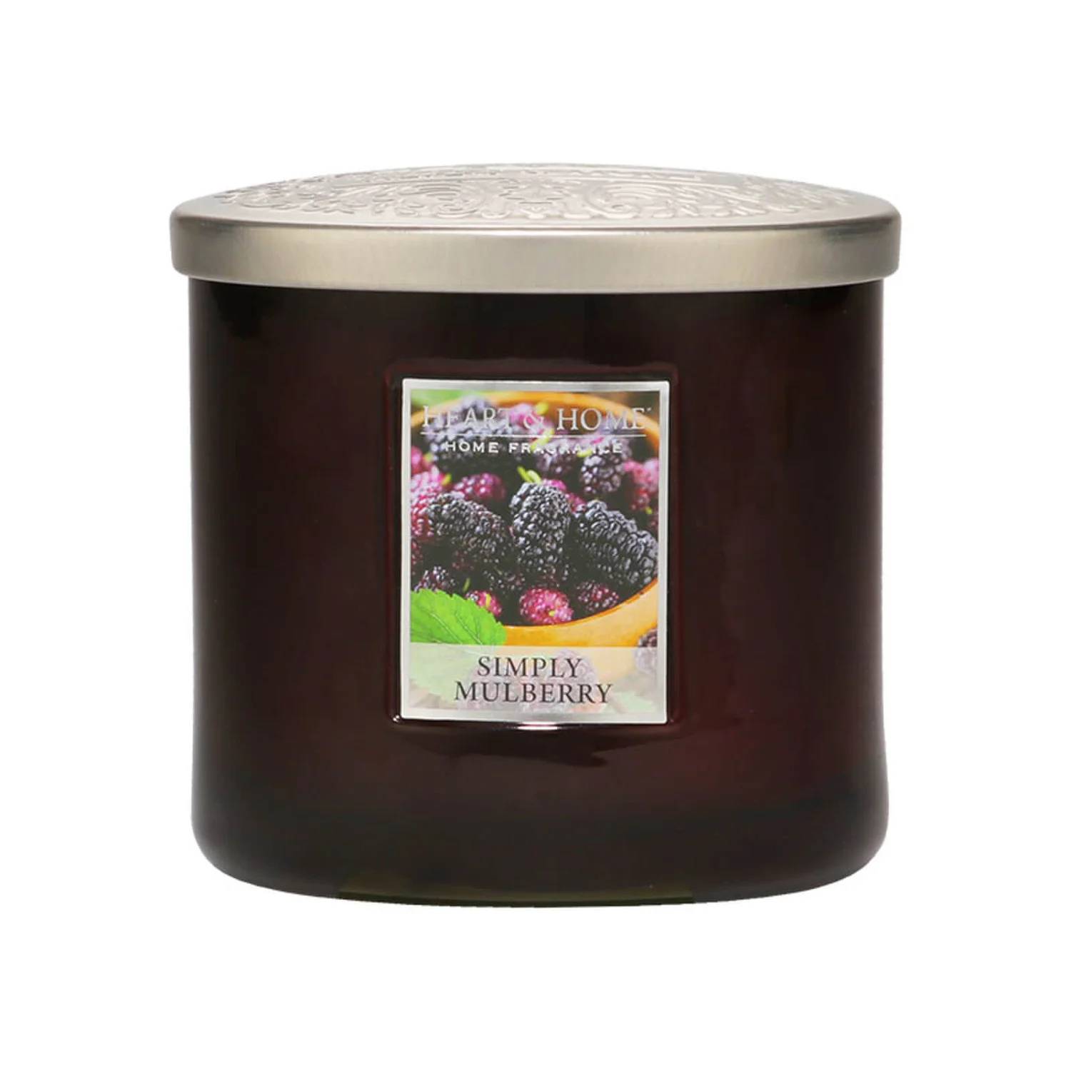 Heart & Home Elipse Candles Twin Wick Simply Mulberry 220g
