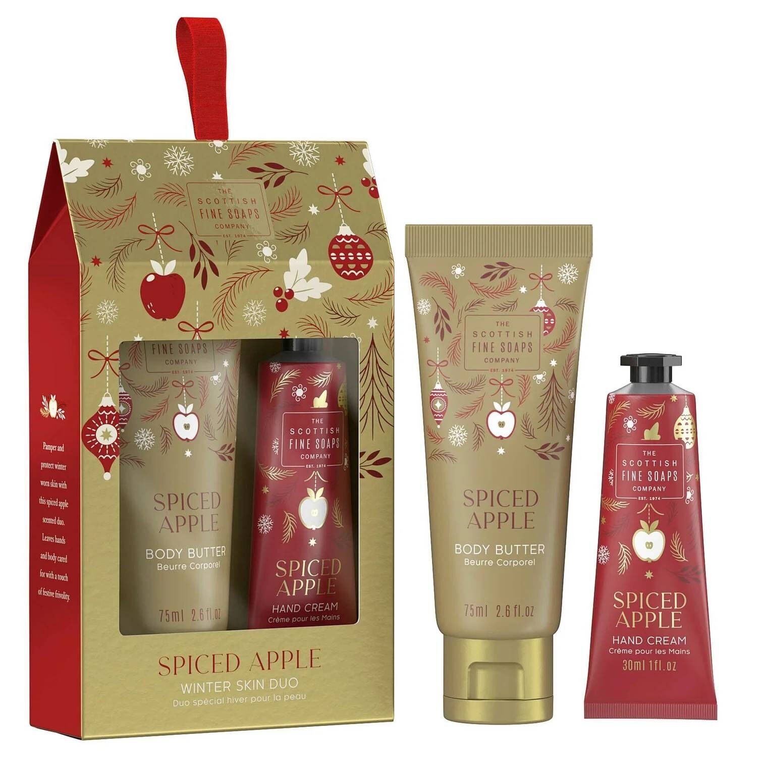 Scottish Fine Soaps Spiced Apple Winter Skin Duo