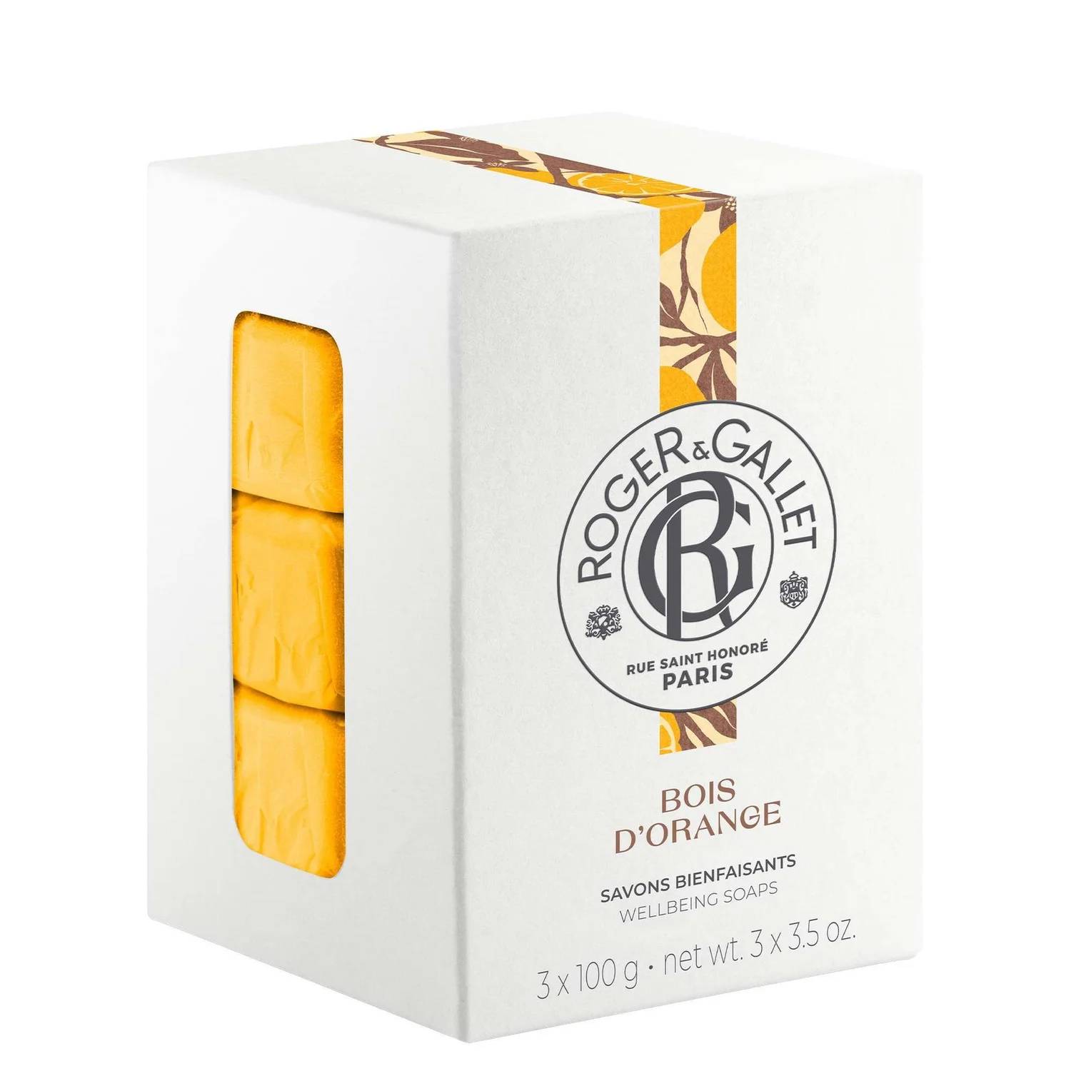 Roger & Gallet Bois d'Orange Wellbeing Soaps Coffret 3x100g