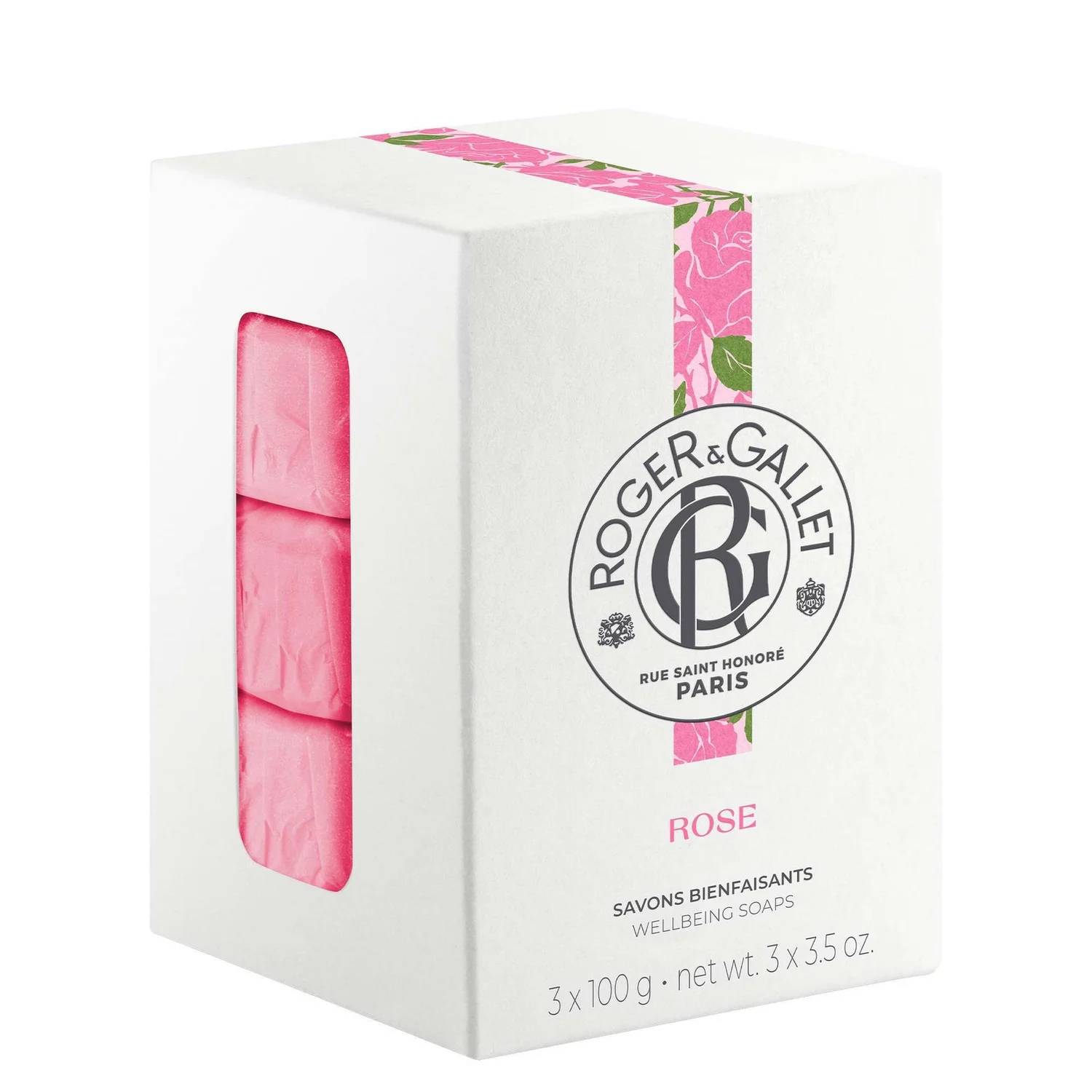 Roger & Gallet Rose Wellbeing Soaps Coffret 3x100g
