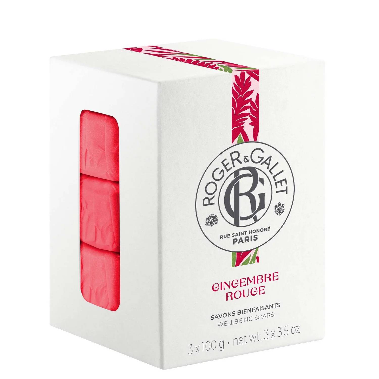 Roger & Gallet Gingembre Rouge Wellbeing Soaps Set 3x100g