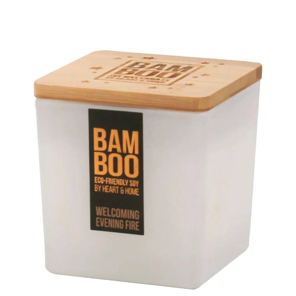 BAMBOO Large Jar Candle Welcoming Evening Fire 210g