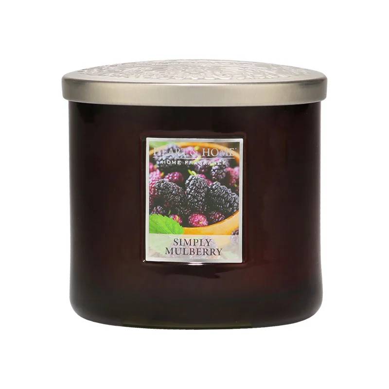 Heart & Home Elipse Candles Twin Wick Simply Mulberry 220g