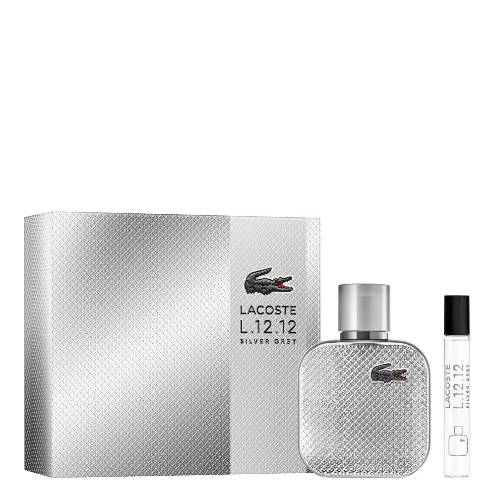 Lacoste L.12.12 Silver Grey Eau de Parfum Spray 50ml Gift Set