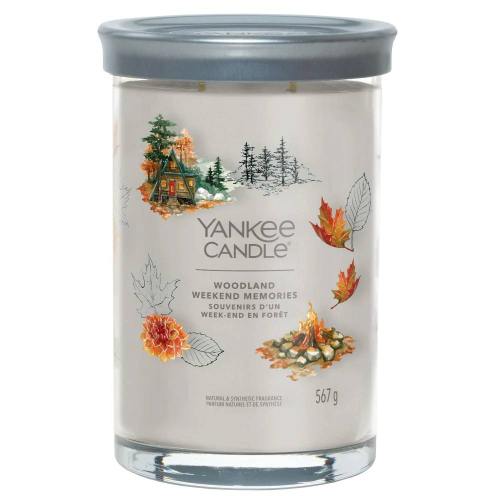 Yankee Candle Signature Jar Candle Large Tumbler Woodland Weekend Memories 567g
