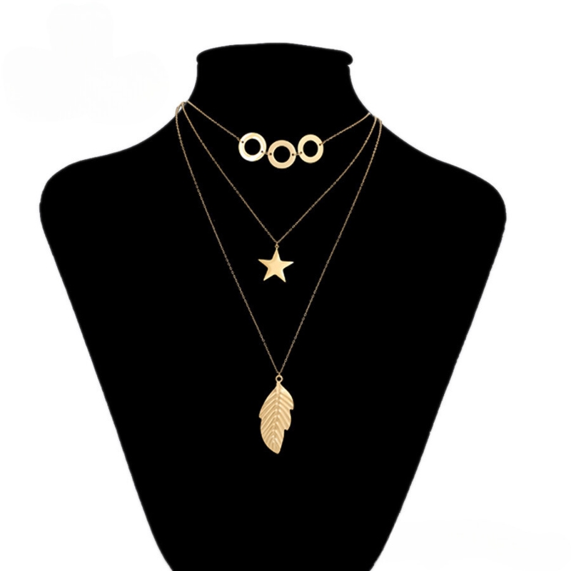 3-in-1 Star Leaf Necklace