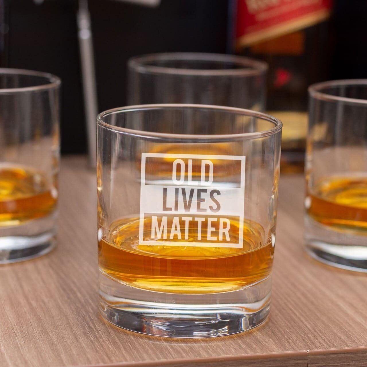 Set of 4 Whisky Glasses - Old Lives Matter