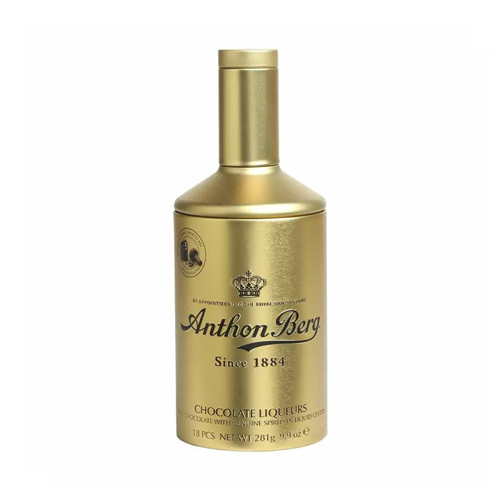 Anthon Berg Gold Bottle Gift Tin of Chocolate Liquour, 281g