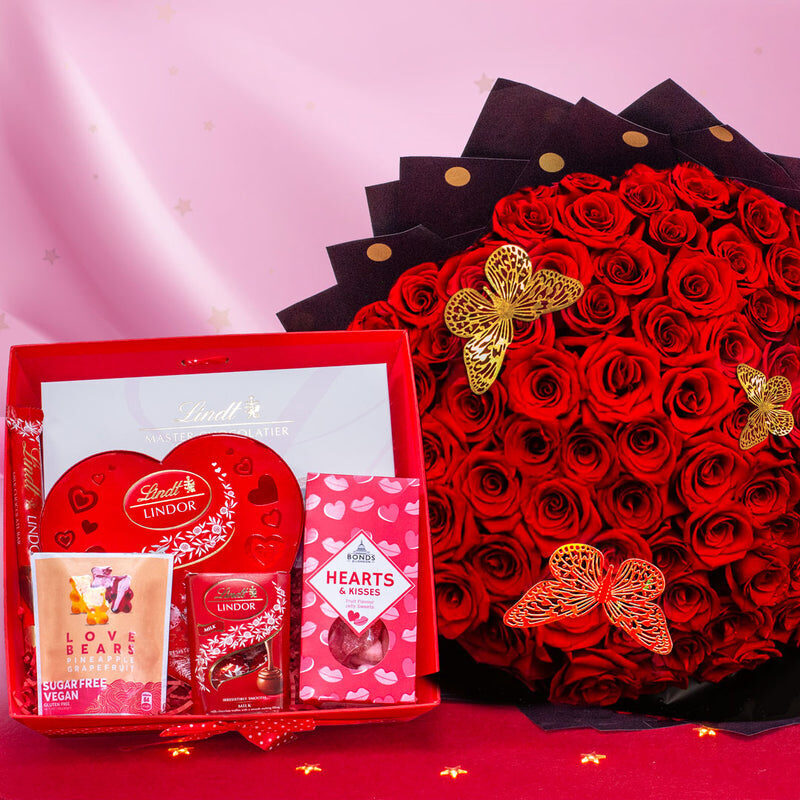 Bouquet Amour et Chocolat de Luxe
