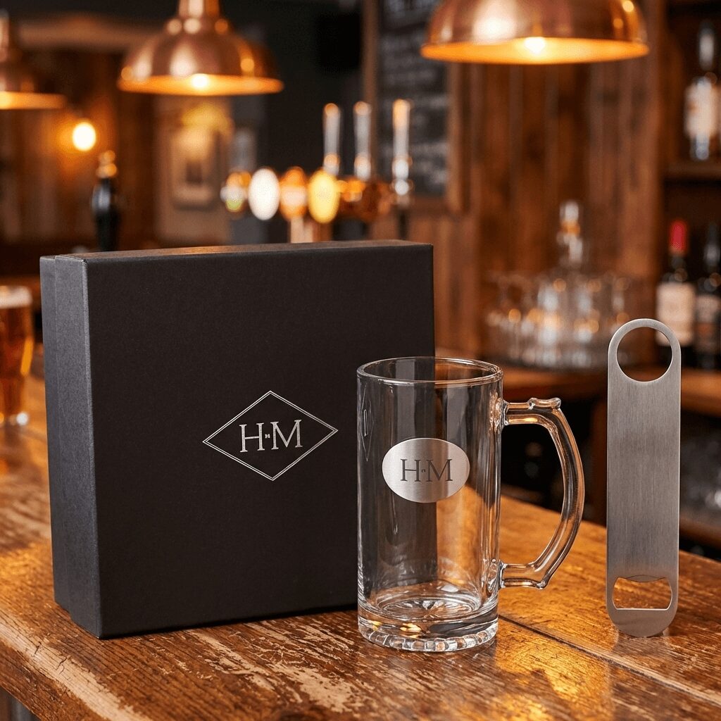 Harvey Makin Beer Tankard and Bottle Opener Set – Clear