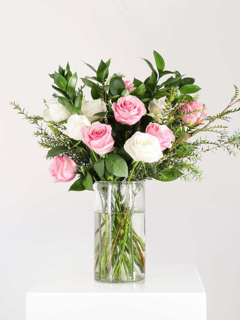 Mixed Pastels (Single (12 Roses))