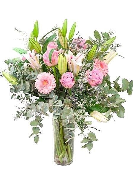 Pastel Pink Glass Vase (Small)