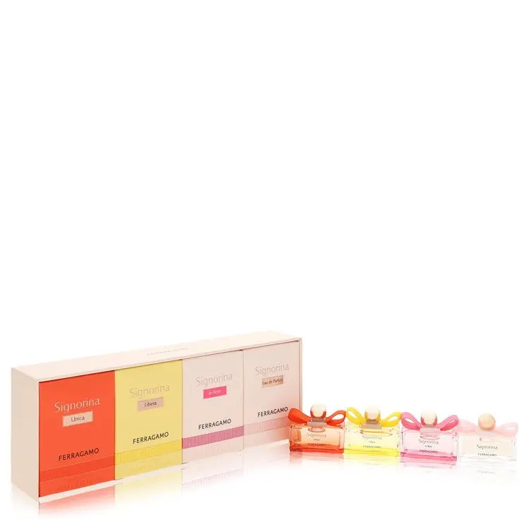 Signorina By Salvatore Ferragamo 4 x 5ml Edps Mini Gift Set Womens Perfume