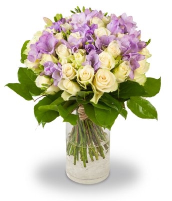 bouquet of roses with freesias Felicie (Small)