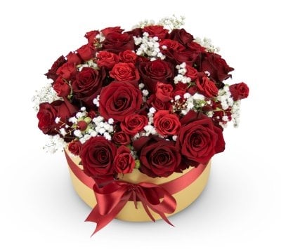 Box of flowers Red Romance (Medium)
