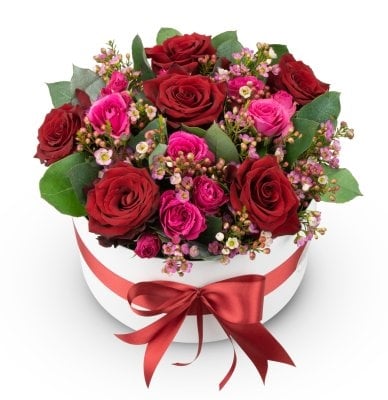 Box of flowers Magenta (Medium)