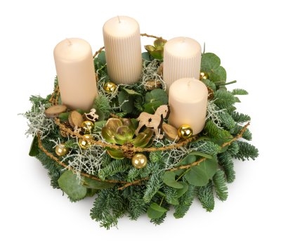 Advent wreath Luxury Nude (Wreath 30 cm)