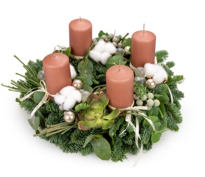 Advent wreath Luxury Coton (Wreath 30 cm)