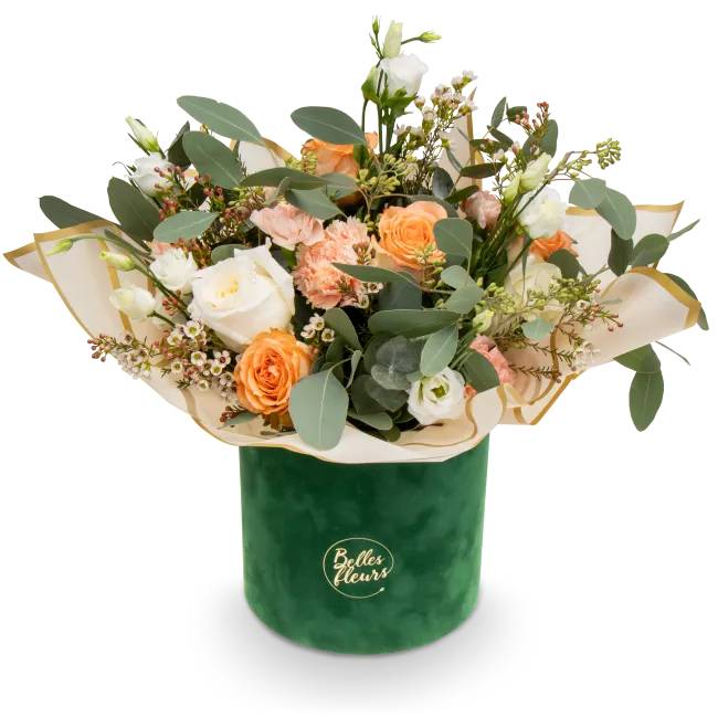Flower box of roses and carnations - Manette (small)