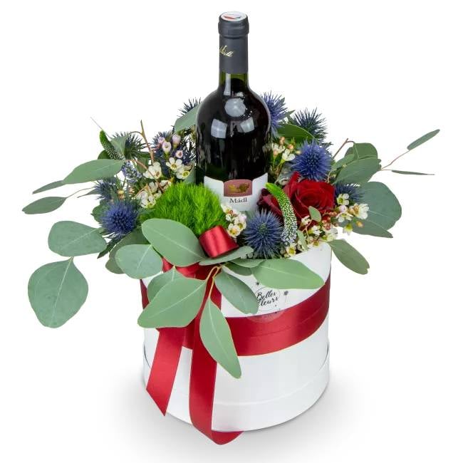 Box flowers & wine - Thierry