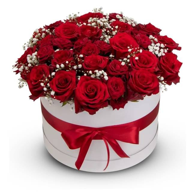 Box of flowers – Red Romance (Small)