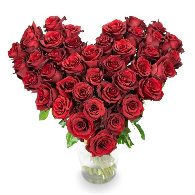 Bouquet of Ecuadorian roses – Love heart (Small)