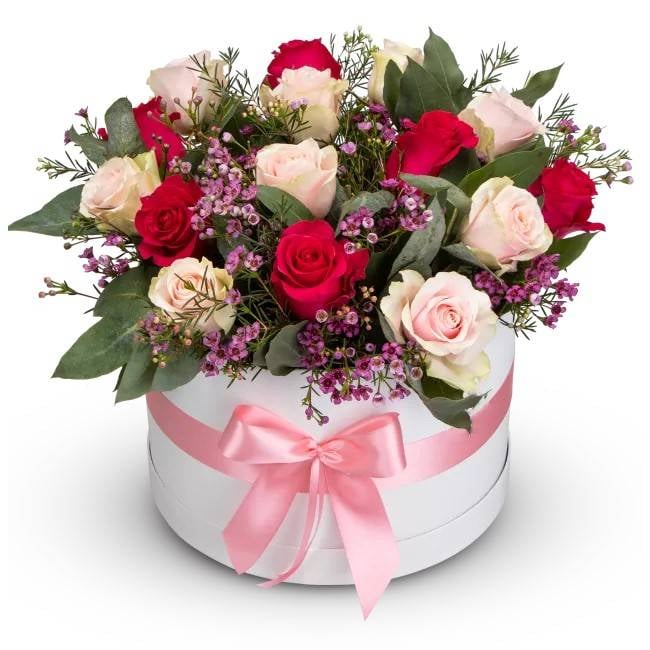 Box of pink roses – Diane (Small)