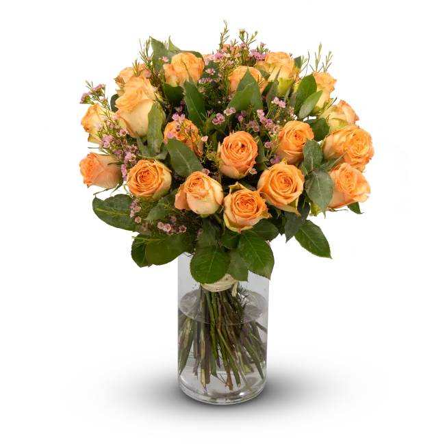 Bouquet of roses – Peach Clair (Small)