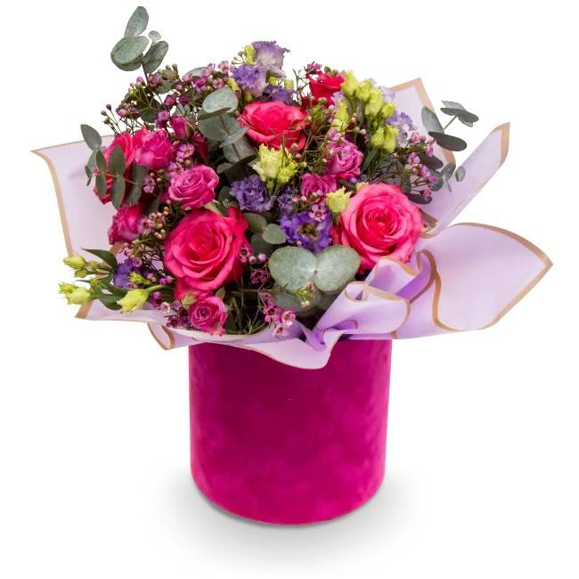 Flower box with roses – Linette (Small)