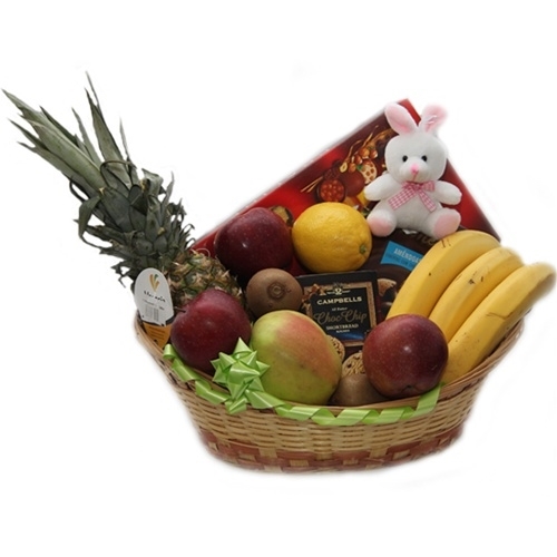 Fresh Fruit And Chocolates Basket