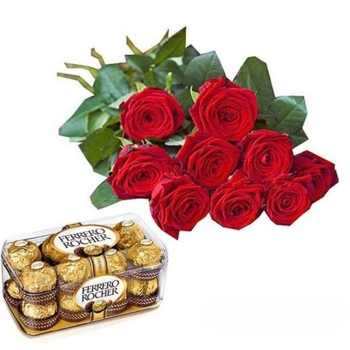 Roses and Ferrero Chocolates