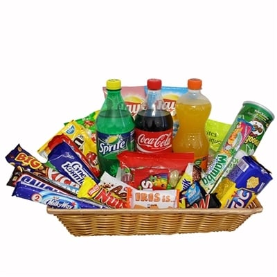 Deluxe Snacks and Drinks Basket