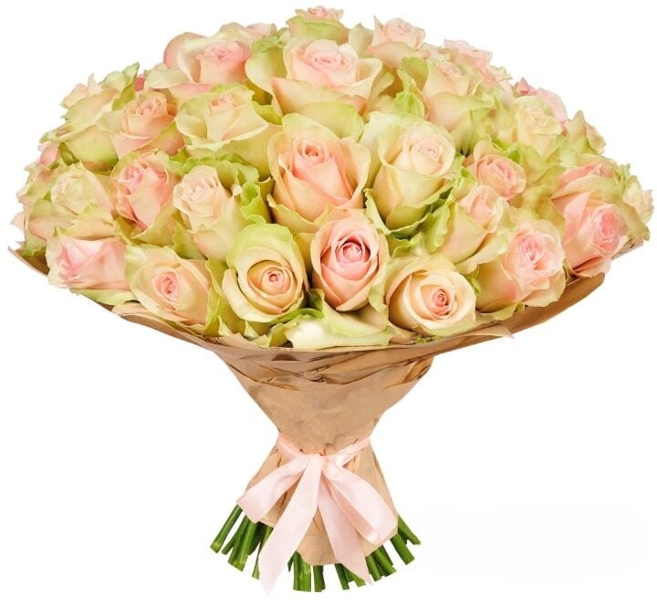 Bouquet of Tender Pale Pink Roses