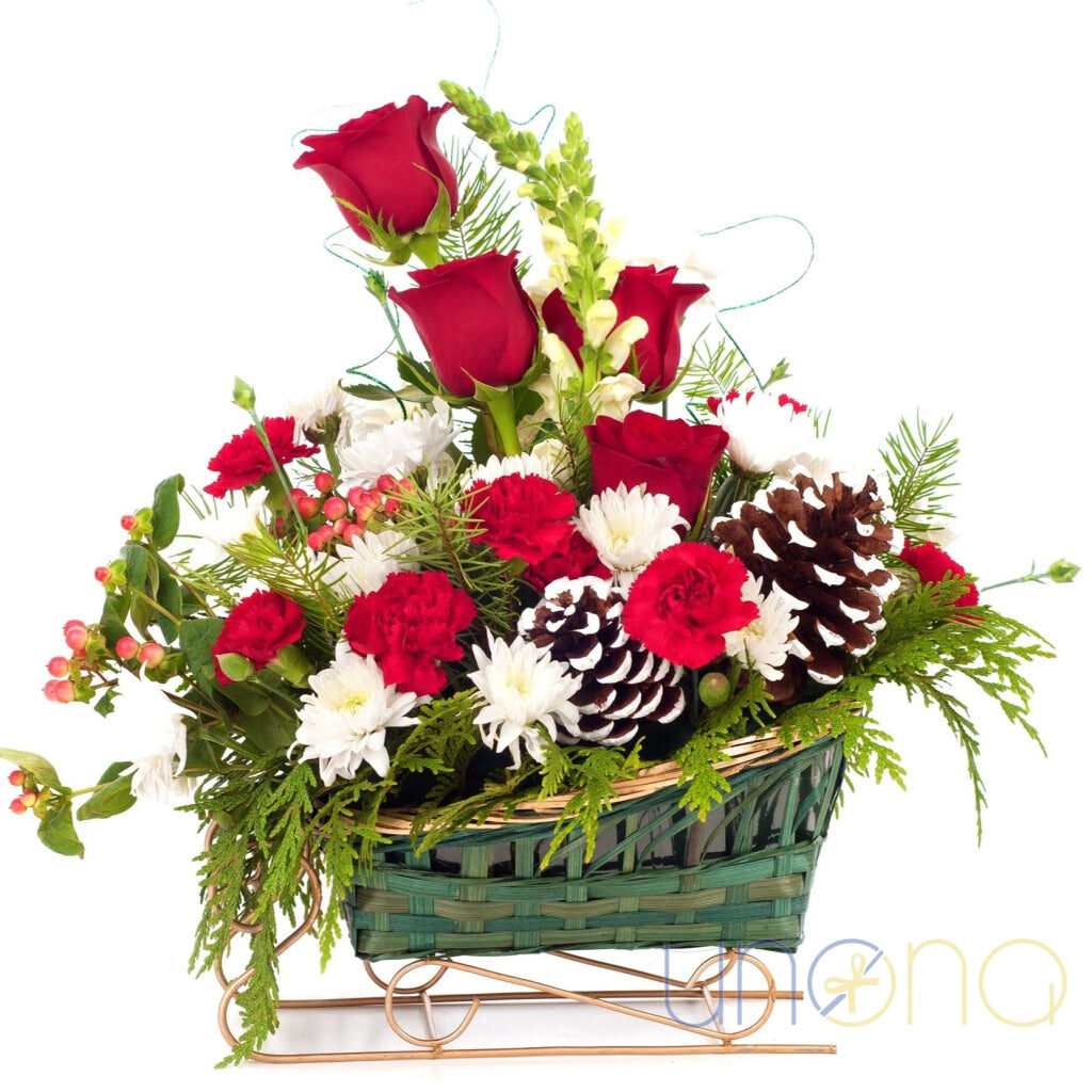 Christmas Sleight Bouquet (regular - fresh quality flowers)
