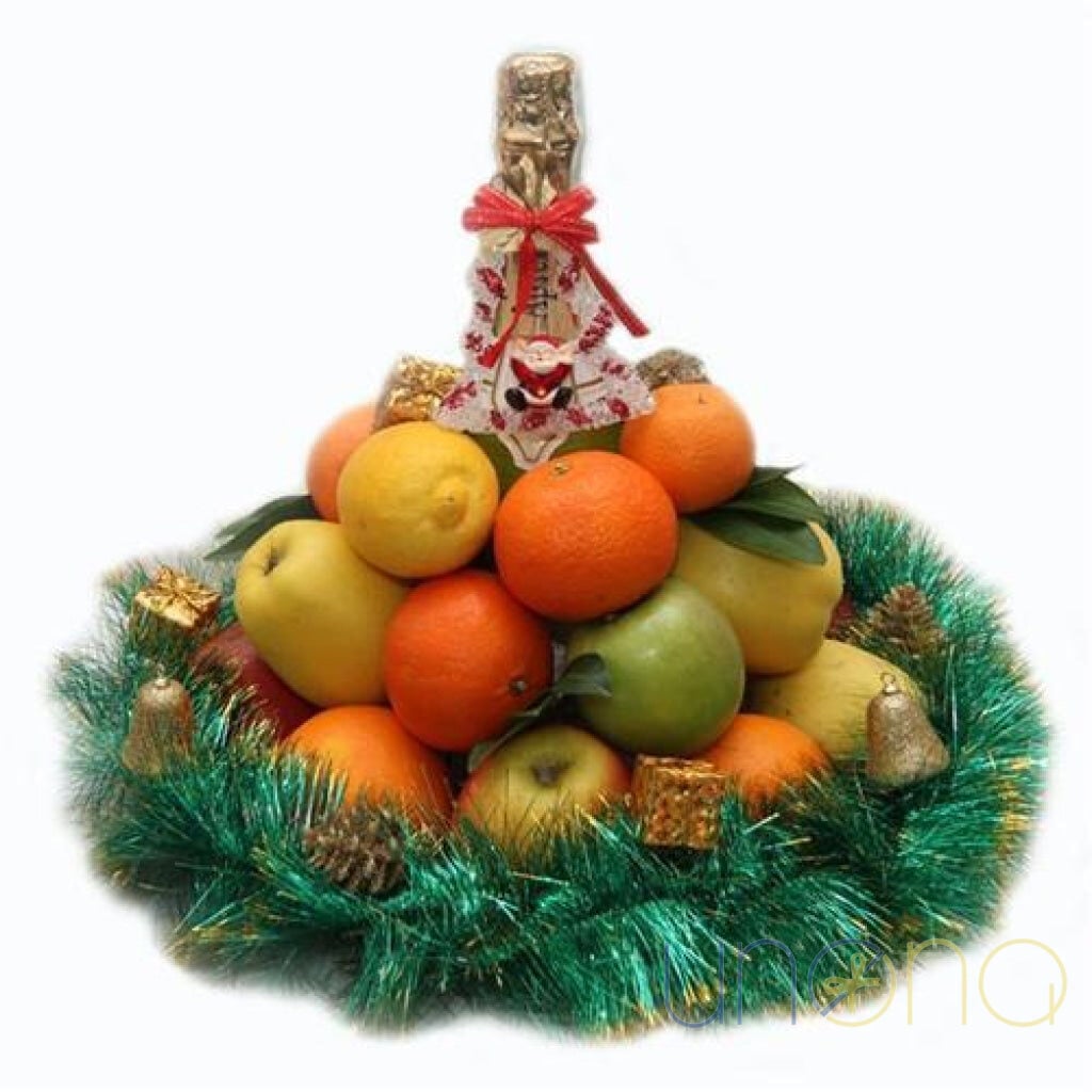 Festive Fruit and Champagne Holiday Set (regular)