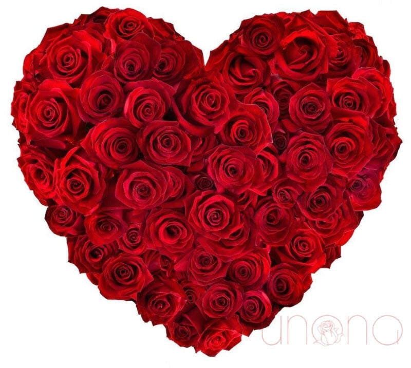 Heart-Shaped Roses Arrangement
