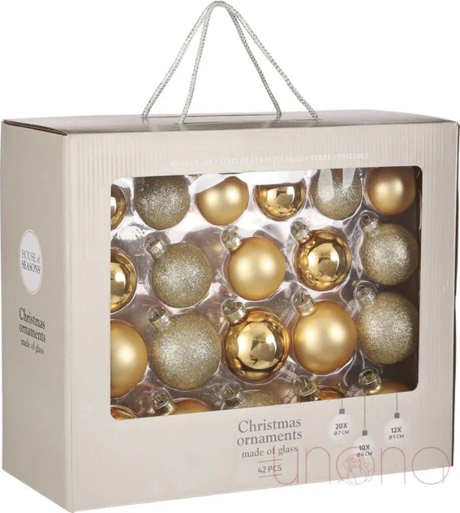House of Seasons Christmas Decoration Set â€“ Golden and Silver 40