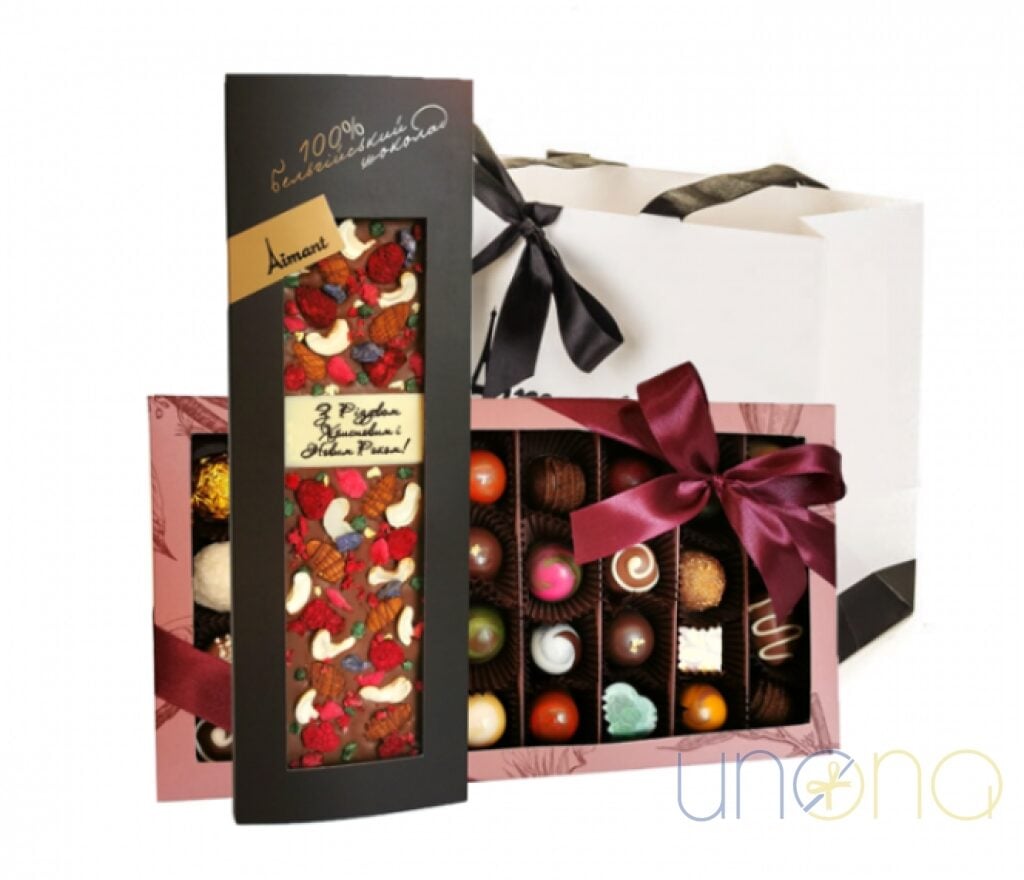 Merry Christmas and Happy New Year Chocolates set
